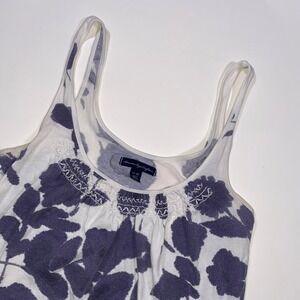 American Eagle Outfitters Floral Tank Top‎ White Navy Pink Women's XS TP
